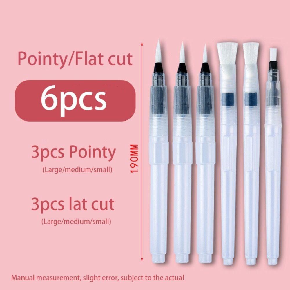 Easy To Use Refillable Paint Brush Professional Portable Watercolor Brush Set Soft Water Pen Soft Watercolor Brush Ink Pen