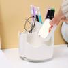3 Compartments Desk Organizers 360 Degree Rotating Pencil Holder Makeup Brush Organizer  Office Use
