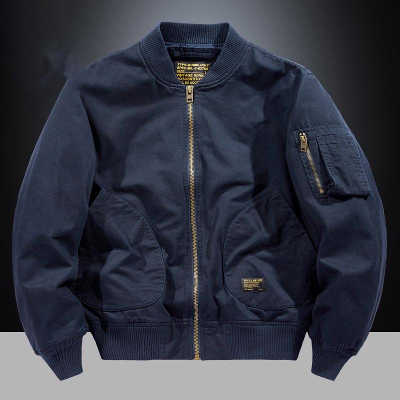 Куртка-бомбер Tide Retro однотонная: Унисекс Японский Уличный Стиль, Повседневный Свободный Крой, Универсальная Бейсбольная Форма для Осени/Зимы