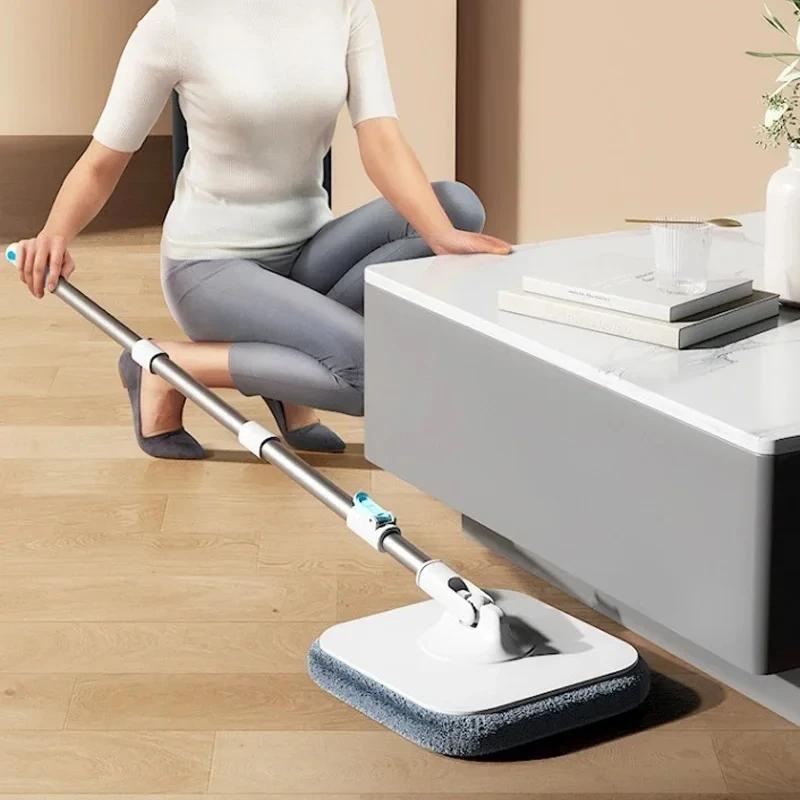 360 Degree Rotating Mop and Bucket Set Hands-Free Squeeze Floor Mop Absorbing Flat Spin Cleaning Mops Household Cleaning Tools