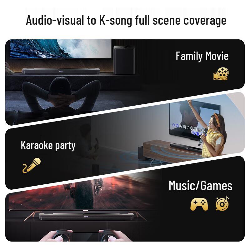 SANSUI DV-99E Dolby Atmos Soundbar Home KTV System