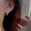 Элегантные женские блестящие серьги-кольца: Высококачественные геометрические гвоздики