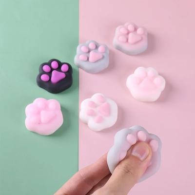 1 шт. Мини Милая Кошачья Лапка Сквиши Игрушка TPR Щипок Игрушка для Снятия Стресса Медленно Восстанавливающая Форму Непоседа Сенсорные Игрушки для Детей Взрослых Подарок