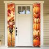 Thankgiving Vertical Door Banners 12x71 Inch Scarecrow Pumpkin Stack Front Door Decor Fall Harvest Hanging Porch Sign Outdoor Seasonal Backdrop Photo