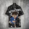 Kudo Shinichi Detective Conan Tshirt Anime Unisex Tee for Kid Adult Cosplay 3D Shirt Summer