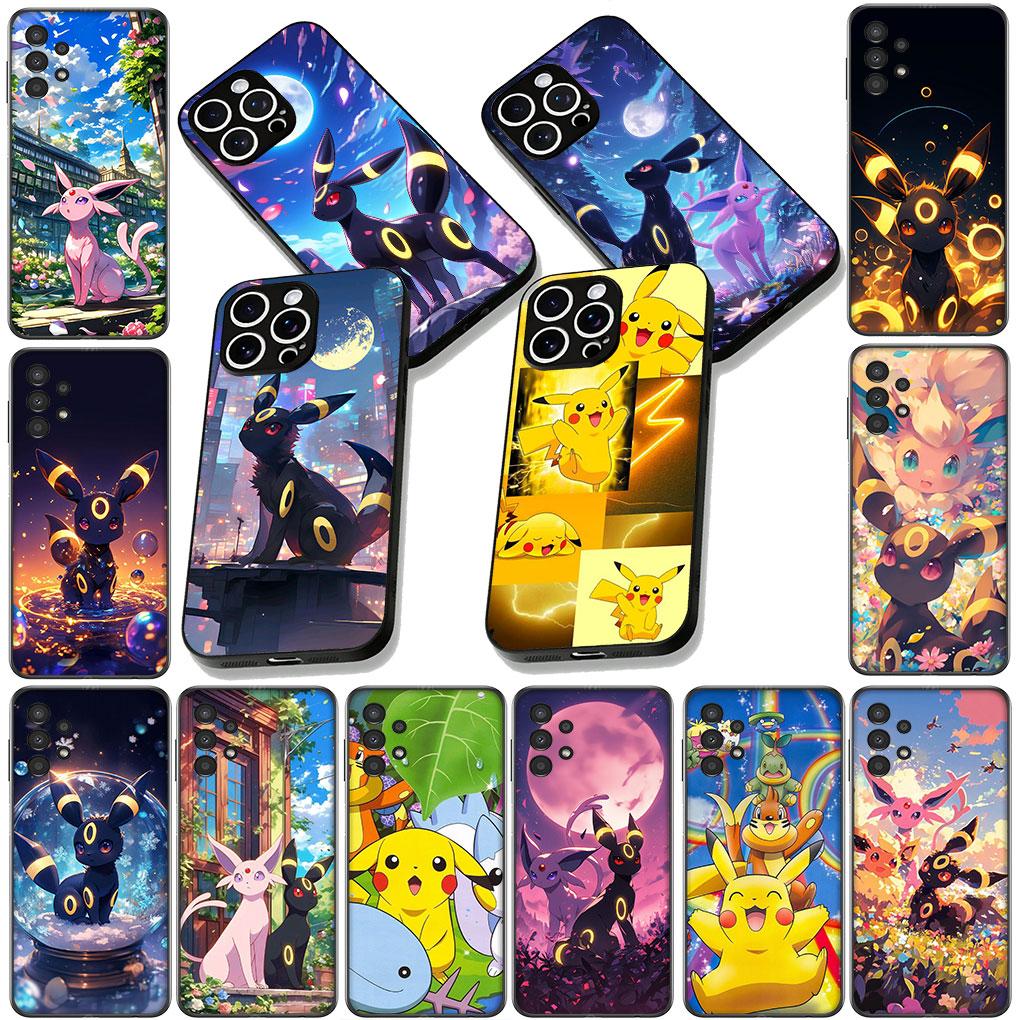Soft Phone Cover for Apple iPhone 17 16 14 15 Pro Max Plus 15+ 16E XR ProMax Air Case Espeon P-Pikachus Umbreon P-Pokemons
