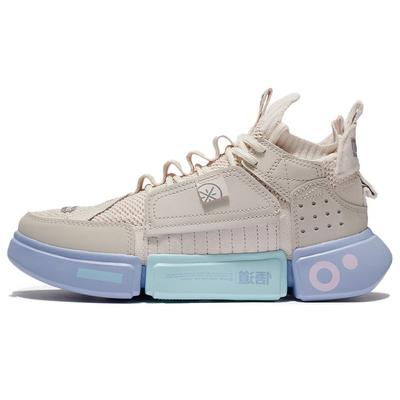 Баскетбольные кроссовки Li Ning Wu Dao 2 Ace из искусственной кожи, легкие, средней высоты, женские, жемчужно-белые, ABCS012-1