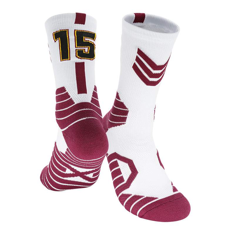 Новые стильные детские баскетбольные носки со звездами, спортивные носки для езды на велосипеде, скейтборда, бега, дышащие нескользящие средние полотенец для взрослых