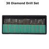 Набор из 30 алмазных борфрез Dremel, набор вращающихся инструментов, зернистость 400, футляр с хвостовиком 1/8 дюйма