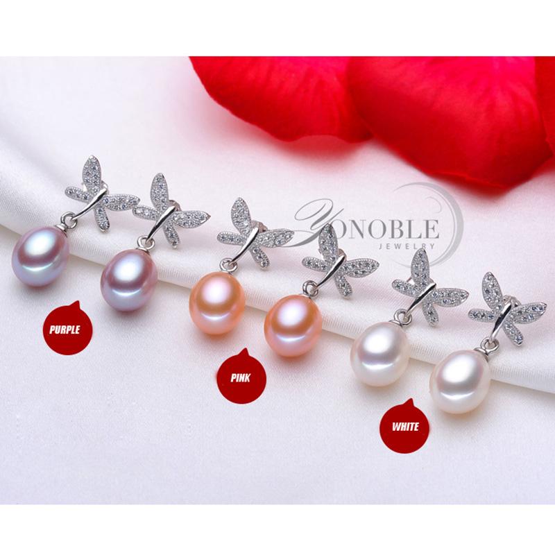 Серьги из настоящего пресноводного жемчуга для женщин, серьги из натурального жемчуга из серебра 925 пробы, свадебные украшения, лучший подарок на день рождения, белые