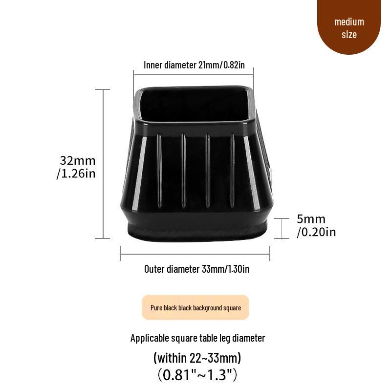 Силиконовые накладки на ножки стульев с фетровыми накладками - Защита мебели и снижение шума
