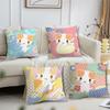 Cute Cartoon M-Masyumaro Cat Comfortable Soft Pillow Case for Sofa Living Room Home Office Decor Protective Covers