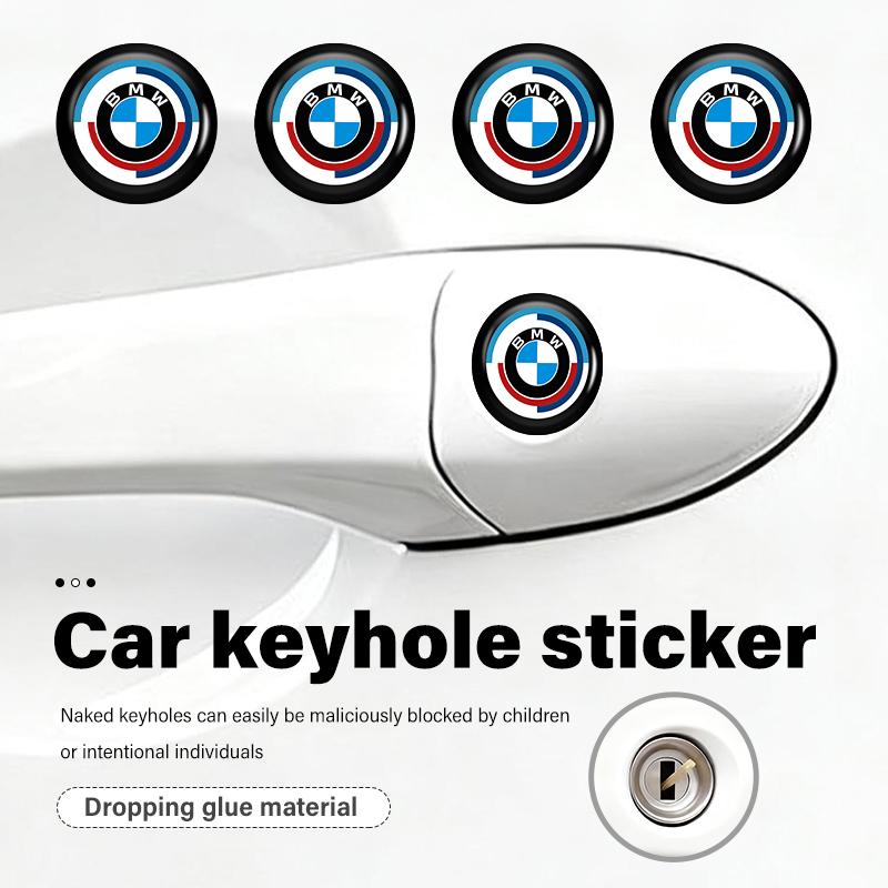 8/20pcs Car Door Keyhole Stickers Decor Auto Accessories For BMW M3 M5 E36 E39 E46 E60 E61 E64 E70 E71 E80 E85 E87 E90 E83 VM4