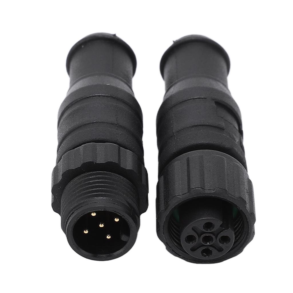 2PCS Marine for NMEA 2000 Terminators M12 Male Female 5 Pin IP67 Waterproof for Lowrance Networks