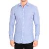 ORLANDO4 Men's Slim Fit Lapel Collar Long Sleeve Shirt