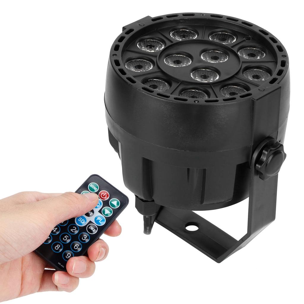 12LED Chips Spotlight RGB Sound Control Stage Light with Remote Control for Party KTV