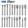 Grinding Head 20pcs 6mm Shank Grinding Needle Emery Grinding Rod