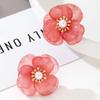 Acrylic Double Layer Petal Forest Style Romantic Earrings with Female High-end Feeling Spring and Summer New Earrings