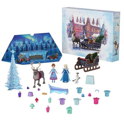 Mattel Рождественский календарь на Адвент Disney Холодное Сердце Арендель Рождественская Мини-кукла Дом-кукла для переодевания Игры в ролевые игры Возраст 3+ Синий HWX20