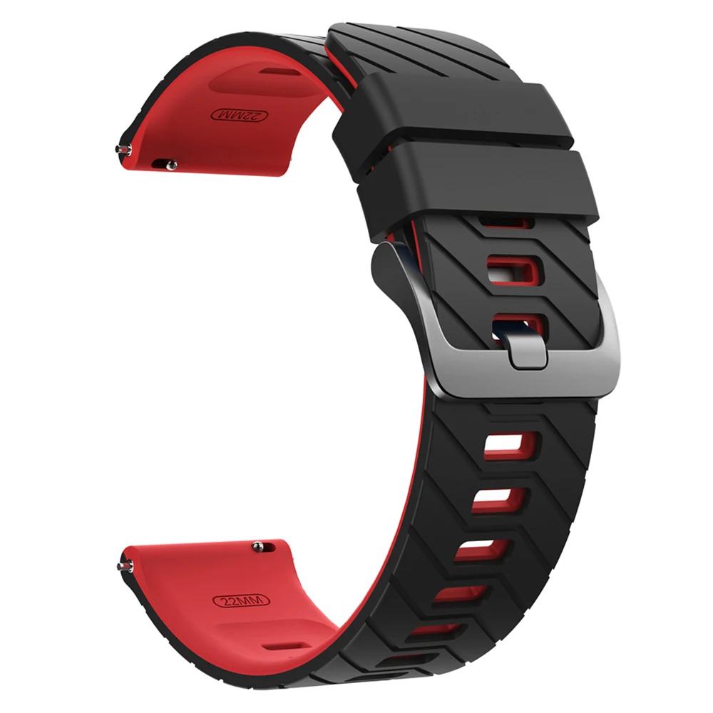 Силиконовые ремешки 22 мм для Xiaomi Watch color 2 S3 S2 46 мм/42 мм S1 Pro S4 Sport Mi Watch Браслет Для SUUNTO RACE 2/S Запасной ремешок