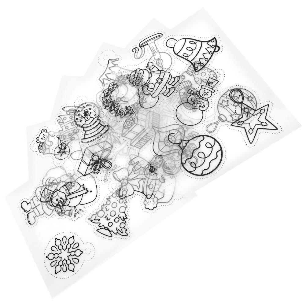 12 шт. термоусадочных листов, рождественский набор, маленькие узорчатые аксессуары ручной работы