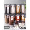 Advantageous 12 Liter Large Size Boly Square Storage Container Set 1200 Ml Anthracite Supply Storage Container Jar Set