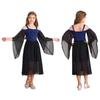 Kids Girls Medieval Princess Costume Renaissance Robe Gown Square Neck Halloween Cosplay Fancy Dress