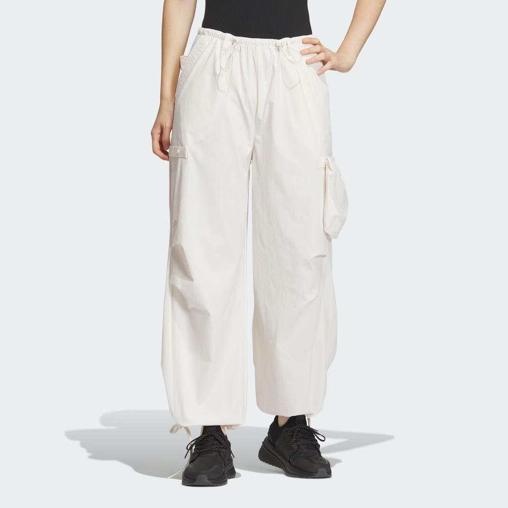 Adidas Тканые брюки Future Style, однотонные, с карманом-карго, свободные тканые спортивные брюки, женские брюки розового и белого цвета JD9901