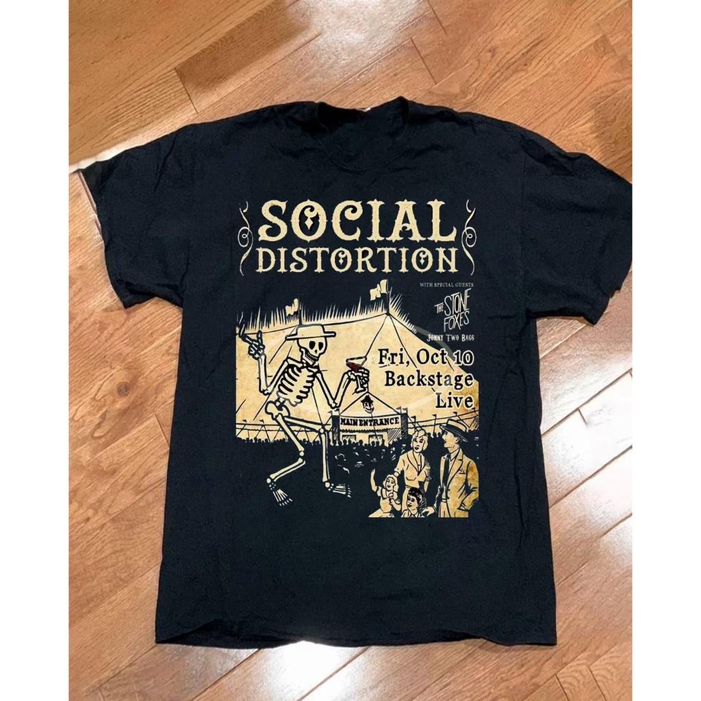 New Social Distortion Skelly Black Unisex ALl size shirt D2392