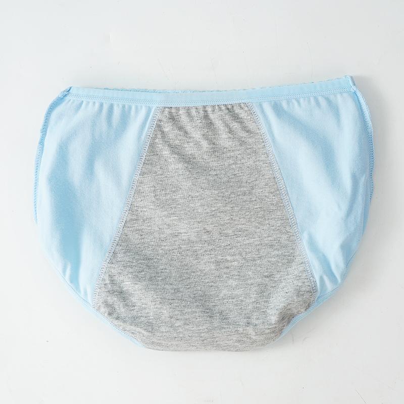 Женские менструальные трусики из чистого хлопка для менструального периода, трусы с защитой от протечек, большие размеры 2XL, женское нижнее белье