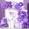Purple Balloon Garland Arch Kit Wedding Happy Birthday Party Decoration Metallic Sequin Confetti Baloon Baby Shower Globos