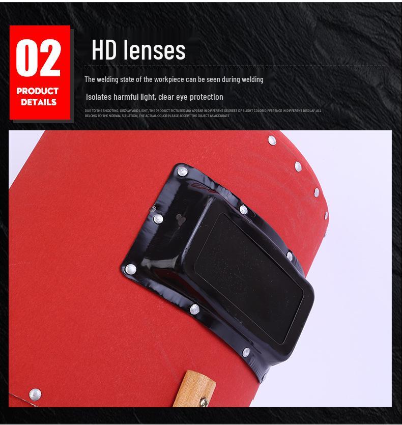 Портативная красная сварочная маска с защитой сварщика