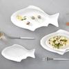 Обеденные тарелки в форме рыбы Креативные керамические подстановочные тарелки Фарфоровая бытовая ресторанная домашняя кухонная посуда
