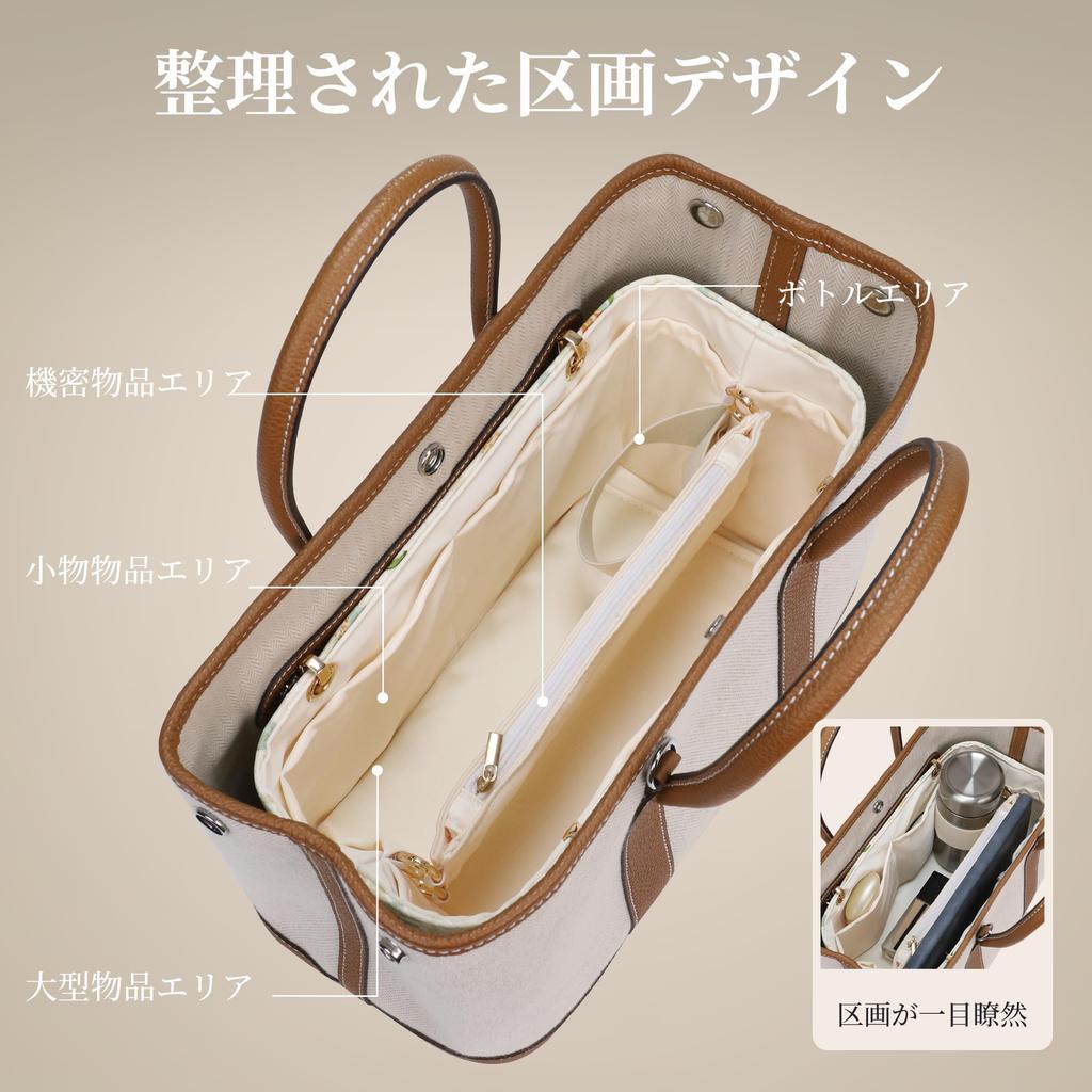 ArcDiary Organizer with Bottom Zipper and and Easy to Suitable for a variety of bags void or Bag-in-Bag Plate, Closure, Handle. Lightweight,