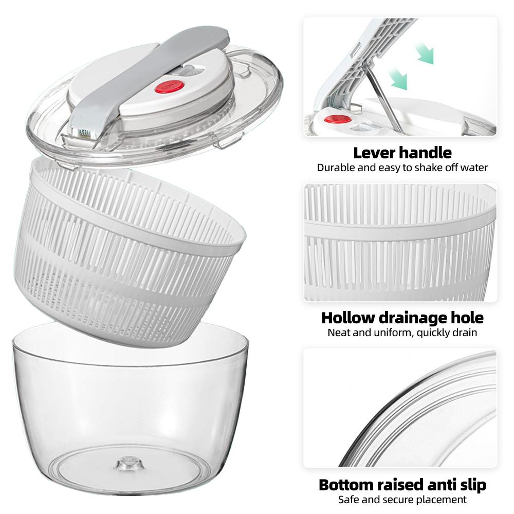 Большой овощной салатник, дуршлаг, дегидратор, многофункциональная машина для мытья овощей и фруктов, сушилка для овощей и салатов, миксер