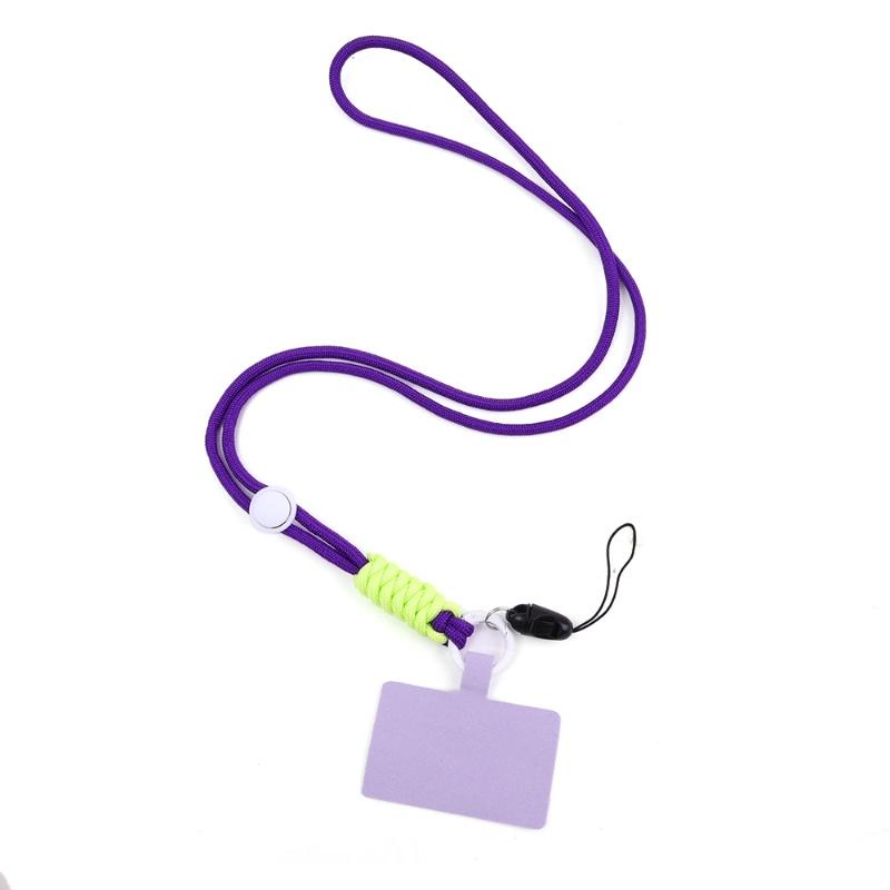 Аксессуары для телефона Подвесной шнур для телефона Съемный красочный шейный шнур Регулируемая нашивка через плечо Нейлоновая мягкая веревка Универсальный ремешок для телефона с защитой от потери