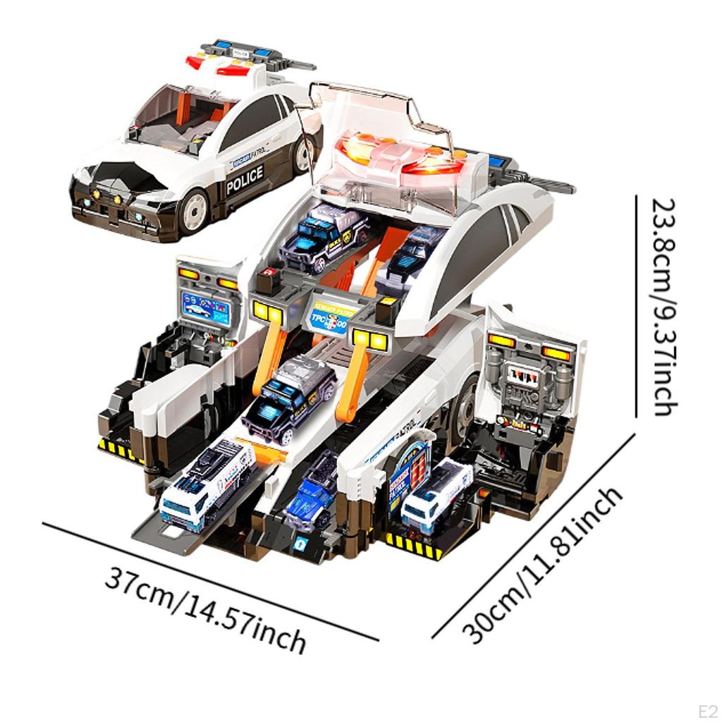 Набор игрушечных машин для детей, гоночный трек для грузовиков, креативный, деформация с 6 маленькими