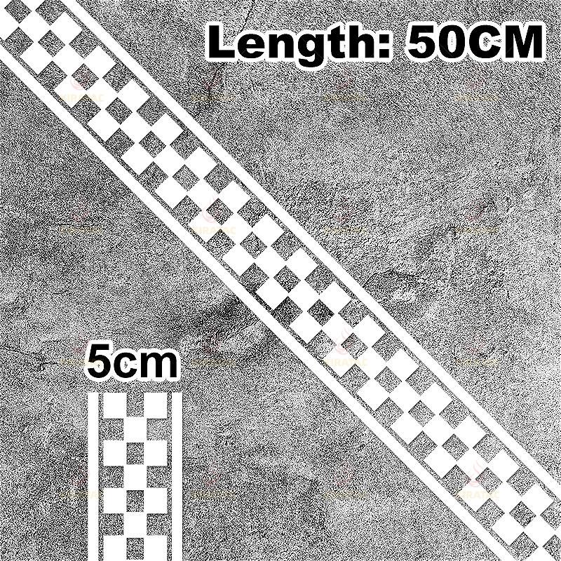1 шт. Клетчатая полосатая наклейка на мотоциклетный шлем, прочная для обтекателя мотоцикла, топливного бака, дверей автомобиля, багажника, универсальные виниловые наклейки
