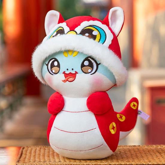 Плюшевые куклы Змея 2025 год Змеи китайский зодиак мягкая кукла праздничная