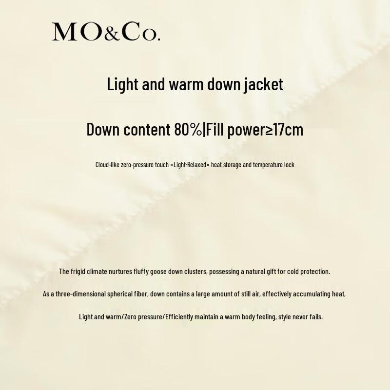 MO&Co. Mid-length Hooded Goose Down Jacket
