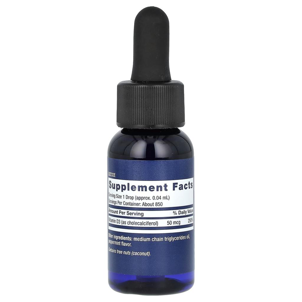 Liquid Vitamin D3, Mint, 50Mcg(2,000Iu), 29.57Ml(1Fl Oz)