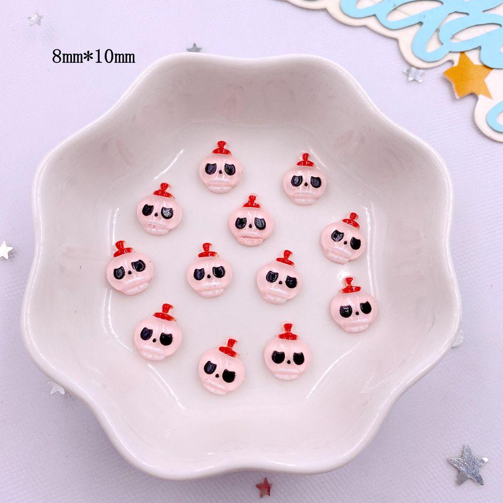 50pcs Colorful Mini Painted Cartoon Monkey Rabbit Nail Art Flat Back Rhinestone Figurines Scrapbook DIY Decor Crafts Accessories