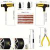 1-Minute Tire Fix Kit - No-Glue Plugs & Easy-Twist Tool for Car/Bike, Fits in Glovebox