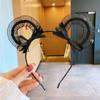 Lace Large Bow Hair Hoop Polka Dot Headwear Retro Cat Ear Hair Band