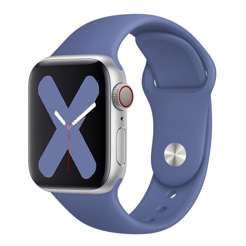Ремешок для Apple Watch 44мм 45мм 40мм 41мм 42мм 46мм Спортивный силиконовый ремешок для смарт-часов Браслет iWatch Серии 10 9 8 11 SE 3