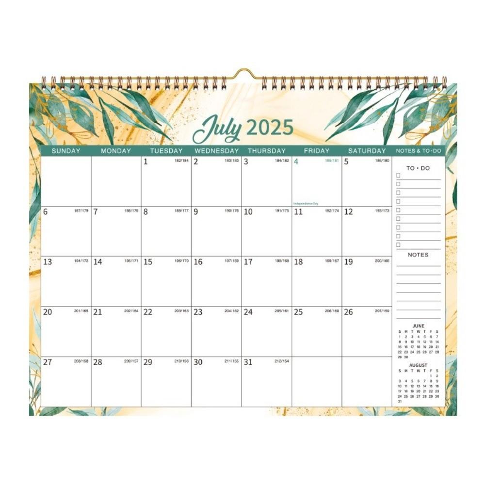 Creative Coil Calendar Spacious 18-Month Calendar Wall Decor Hanging Calendar Family Planning