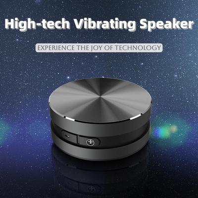 Вибрационный динамик | 360° объемный звук, Bluetooth 5.1, TWS стерео, авиационный алюминий, мощная присоска - портативная беспроводная колонка