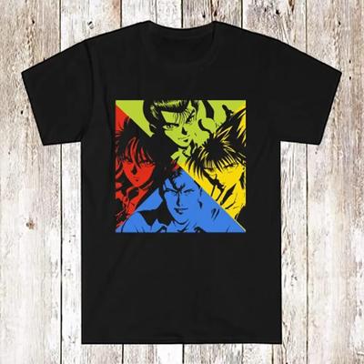 Yu Hakusho Ghost Files Ретро Мультсериал Мужская Черная Футболка Размер S 5Xl