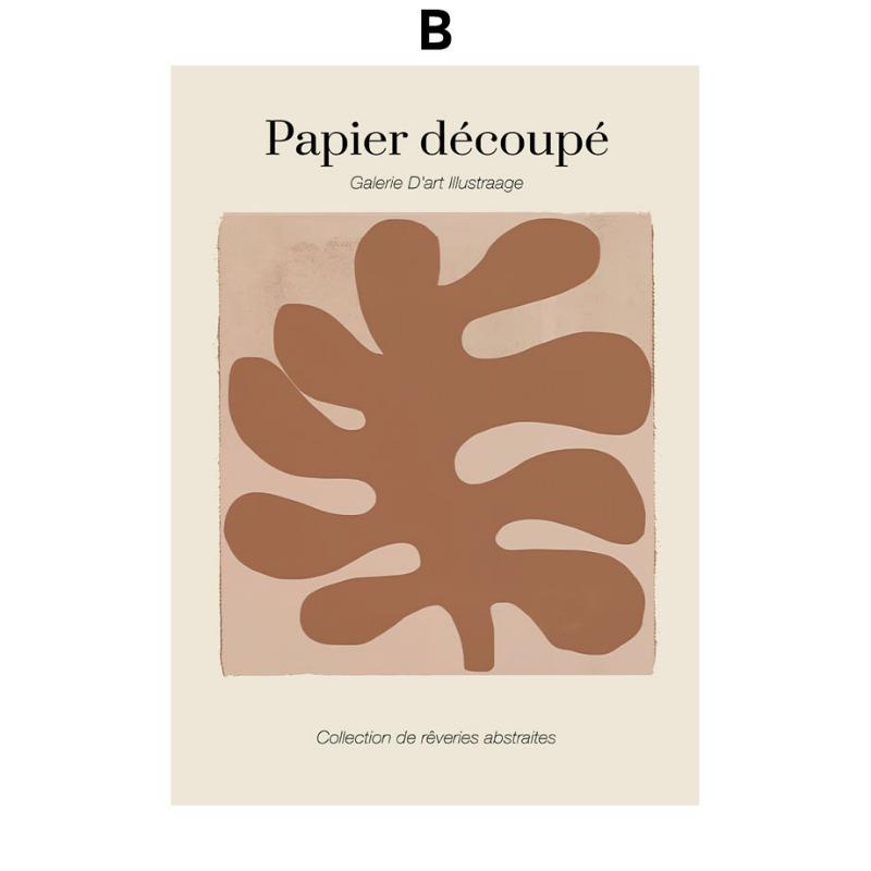 Абстракция Матисс Солнце Линии Геометрия Настенная живопись Холст Картина Бохо Бежевый Плакаты Печать Картины Декор интерьера гостиной