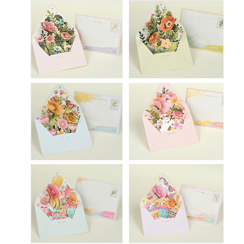 Многофункциональная 3D открытка с цветком, поздравительная открытка, подарочная карта, подарок своими руками, сообщения, изготовлено с заботой, конверт, подарки для мамы